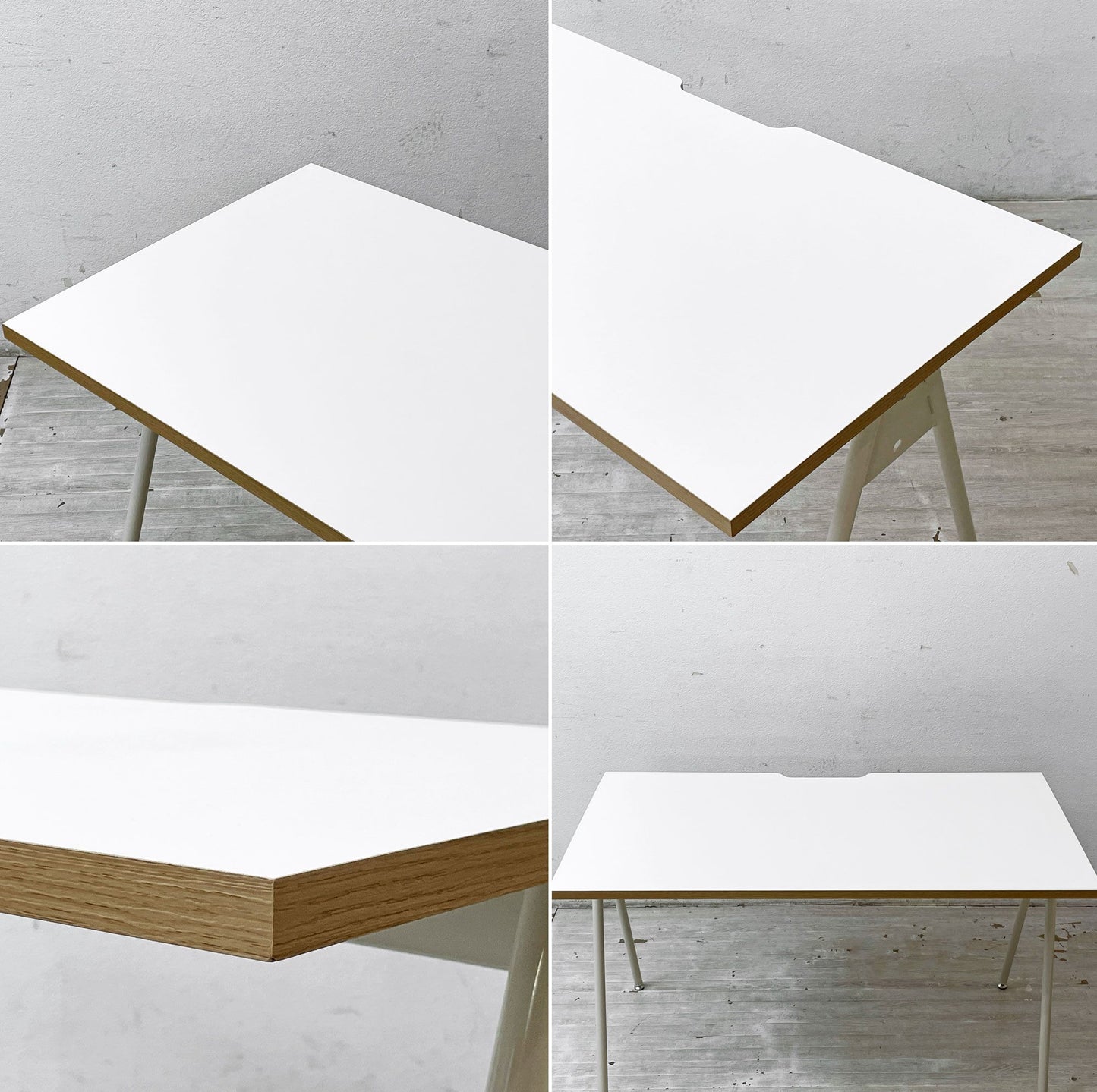 ジャーナルスタンダードファニチャー journal standard Furniture コンパスレッグデスク COMPASS LEG DESK ワークデスク W120cm メラミントップ アイボリー ●