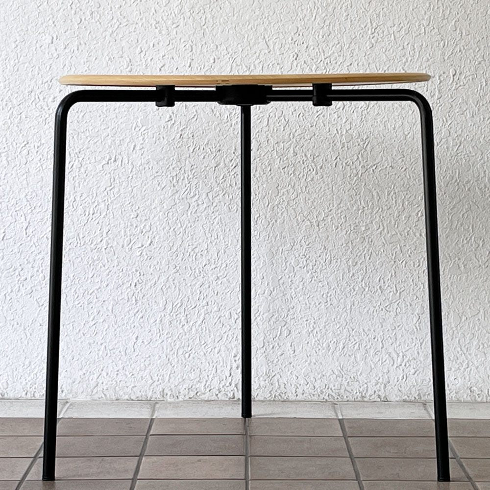 エンゲルブレヒト Engelbrechts ケヴィ KEVI 2010 ダイニングテーブル オーク材 プライウッド カフェテーブル 70cm 3本脚 ヨルゲン・ラスムッセン デンマーク 未使用品 ◇