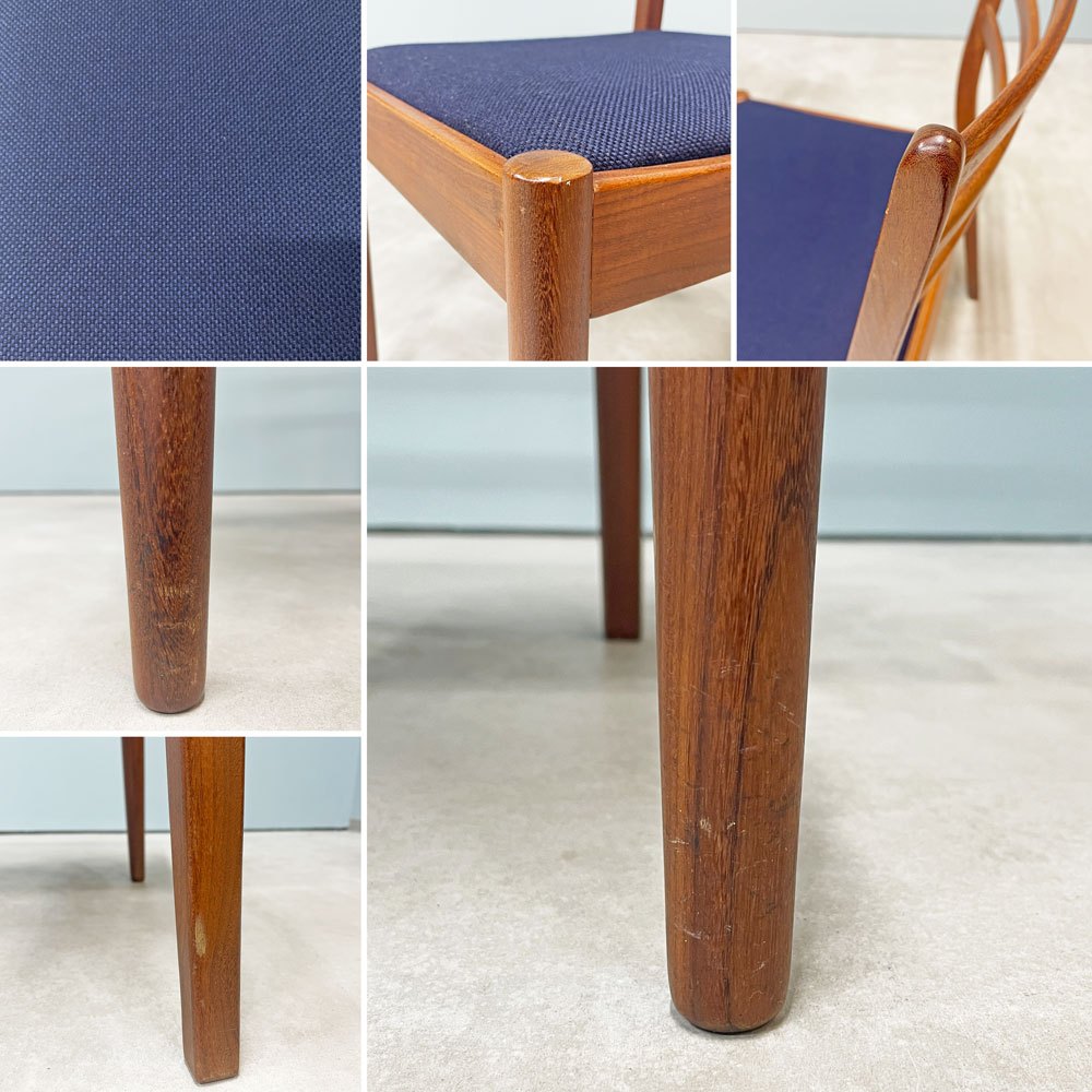 エベネゼルグーム Ebenezer Gomme ジープラン G-PLAN チーク材 ダイニングチェア Victor Wilkins ファブリック張替え済 英国 UKビンテージ B ◎