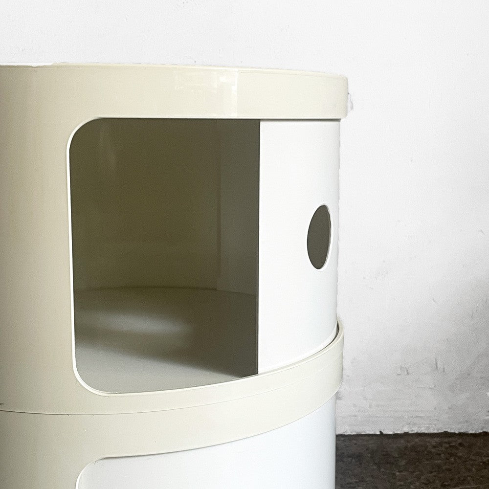カルテル Kartell コンポニビリ COMPONIBILI 2段 ホワイト ストレージボックス H40cm アンナ・カステッリ・フェリエーリ イタリア 定価￥22,000- ■