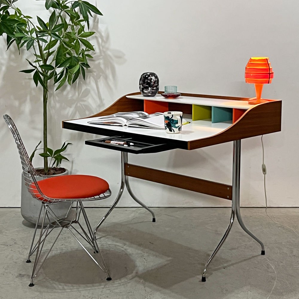 ヴィトラ Vitra ネルソンスワッグレッグデスク Nelson Swag Leg Desk ホワイトラミネート天板 W99cm ジョージ・ネルソン ミッドセンチュリー ●