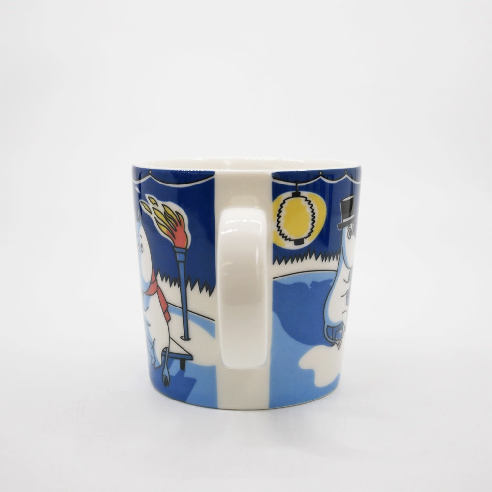 アラビア ARABIA ムーミンマグ MOOMIN  ウィンターボンファイヤー Winter Bonfire 2008年 冬限定 フィンランド 北欧食器 箱付き ●