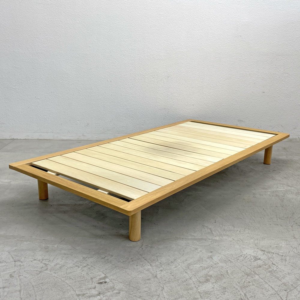 無印良品 MUJI 木製ベッドフレーム オーク材 シングル ナチュラル シンプルデザイン 〓