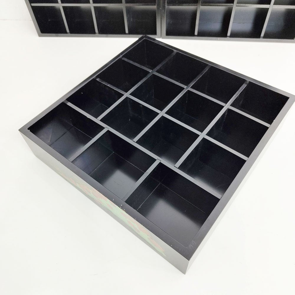 フランクリンポーセリン FRANKLIN PORCELAIN 有名旅館の酒盃コレクションの蒔絵三段重箱  コレクションケース 和モダン ●