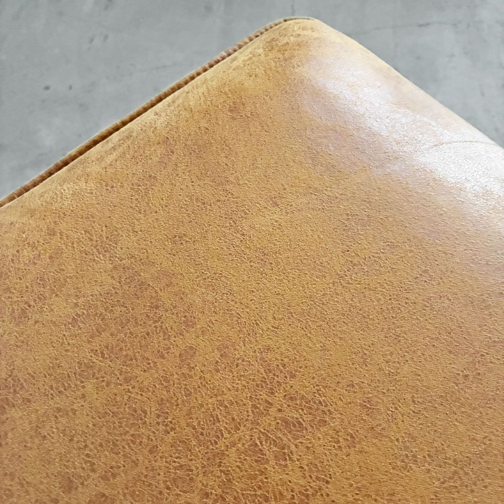 リラックスフォーム RELAX FORM コロンバス COLUMBUS Ⅱ オットマン W70cm レザーテックス キャメル 木脚 関家具 定価￥55,000- 〓