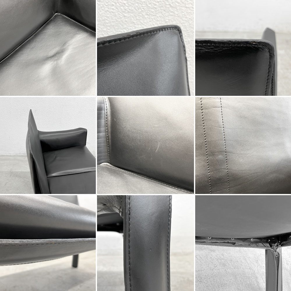 カッシーナ Cassina 414 CAB ラウンジアームチェア 2シーター キャブチェア 本革 マリオ・ベリーニ A 〓