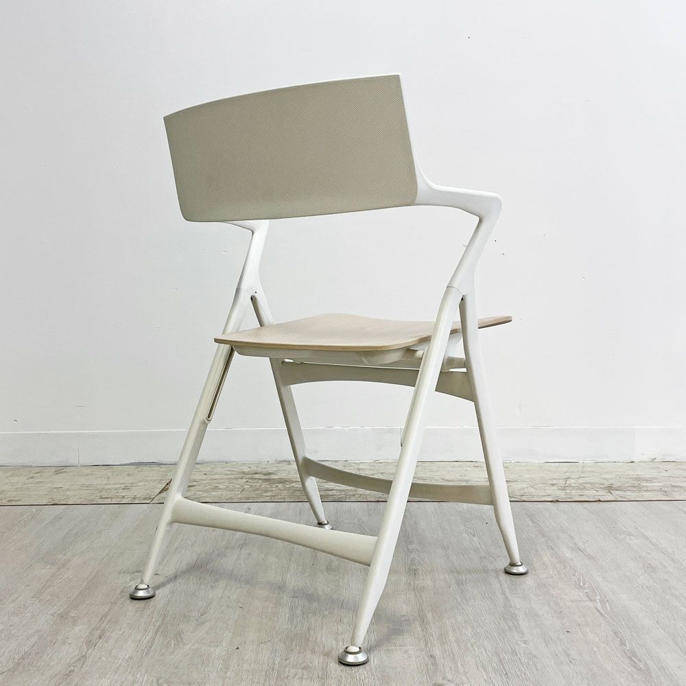 カルテル kartell ドリーチェア Dolly Chair プライウッドシート ホワイトウォッシュ 折りたたみ アントニオ・チッテリオ イタリア 希少廃番 ●