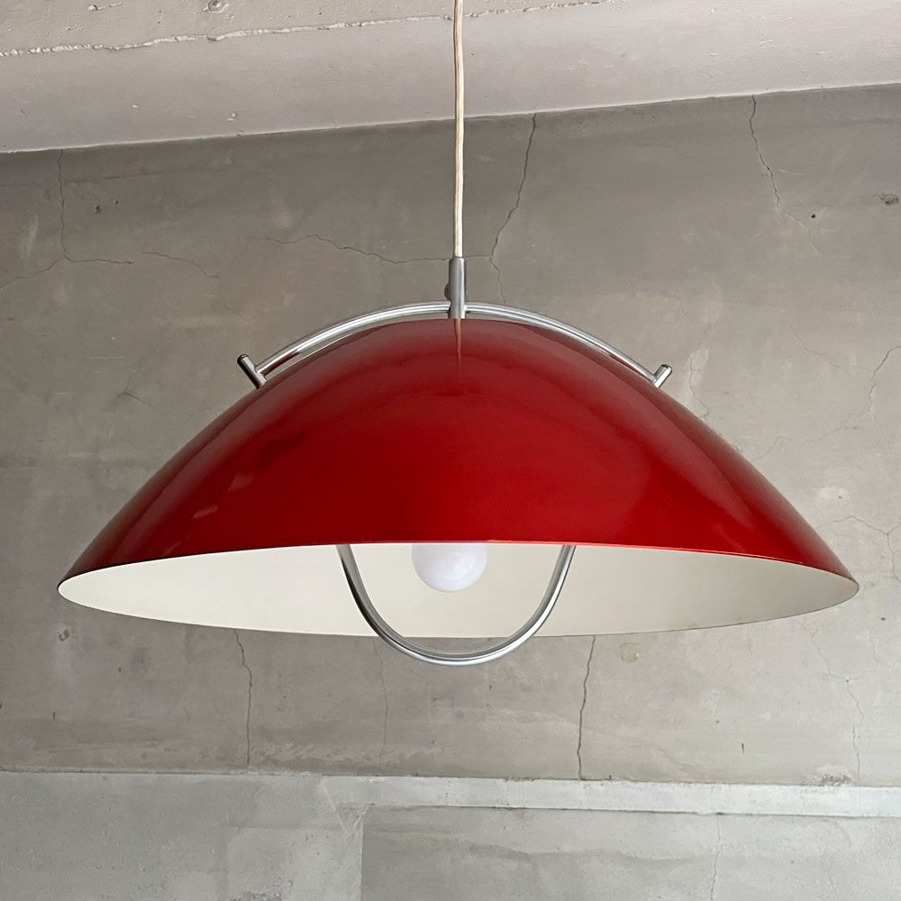 ルイスポールセン Louis Poulsen ザ・ペンダント THE PENDANT レッドカラー ウェグナーデザイン Hans j. Wegner デンマーク 北欧ビンテージ 希少 ♪