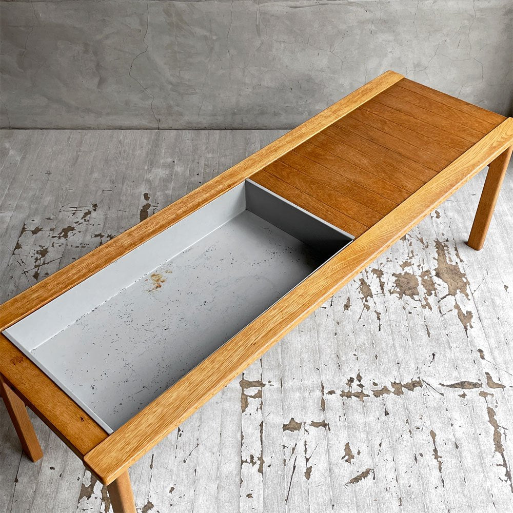 北欧ビンテージ Scandinavian vintage プランターベンチ コーヒーテーブル オーク材 プランター付き イングヴェ・アナセン スウェーデン ♪