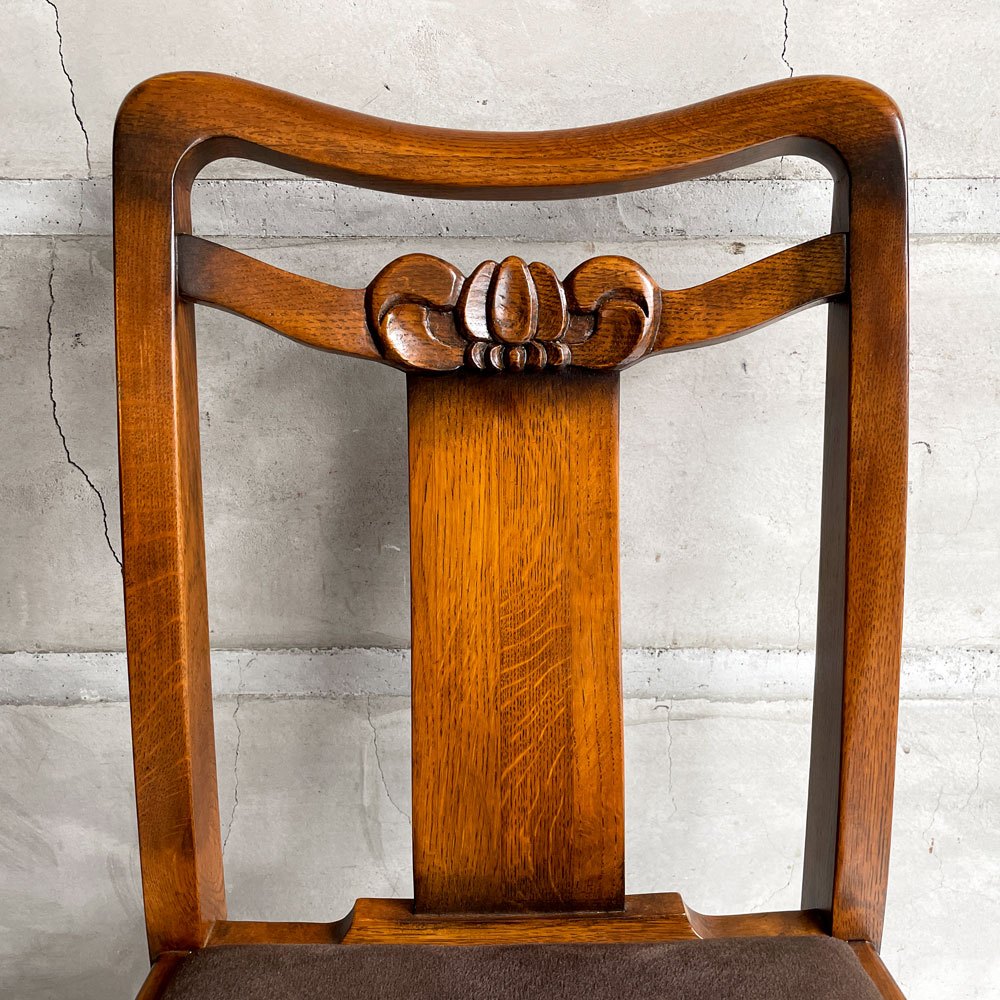 オークファニチャー Oak Furniture アンティークリプロダクションシリーズ AntiqueReproduction ダイニングチェア バルボスレッグ オーク無垢材 A♪