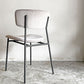 カリガリス Calligaris フィフティーズ FIFTIES ダイニングチェア サンドカラー×マットブラック ファブリック ベルベット スチール脚 モダンデザイン イタリア A ■