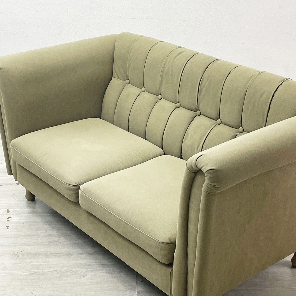 ダルトン DULTON 2シーター キャンバスソファ 2 SEATER CANVAS SOFA グリーン 希少廃番 ●