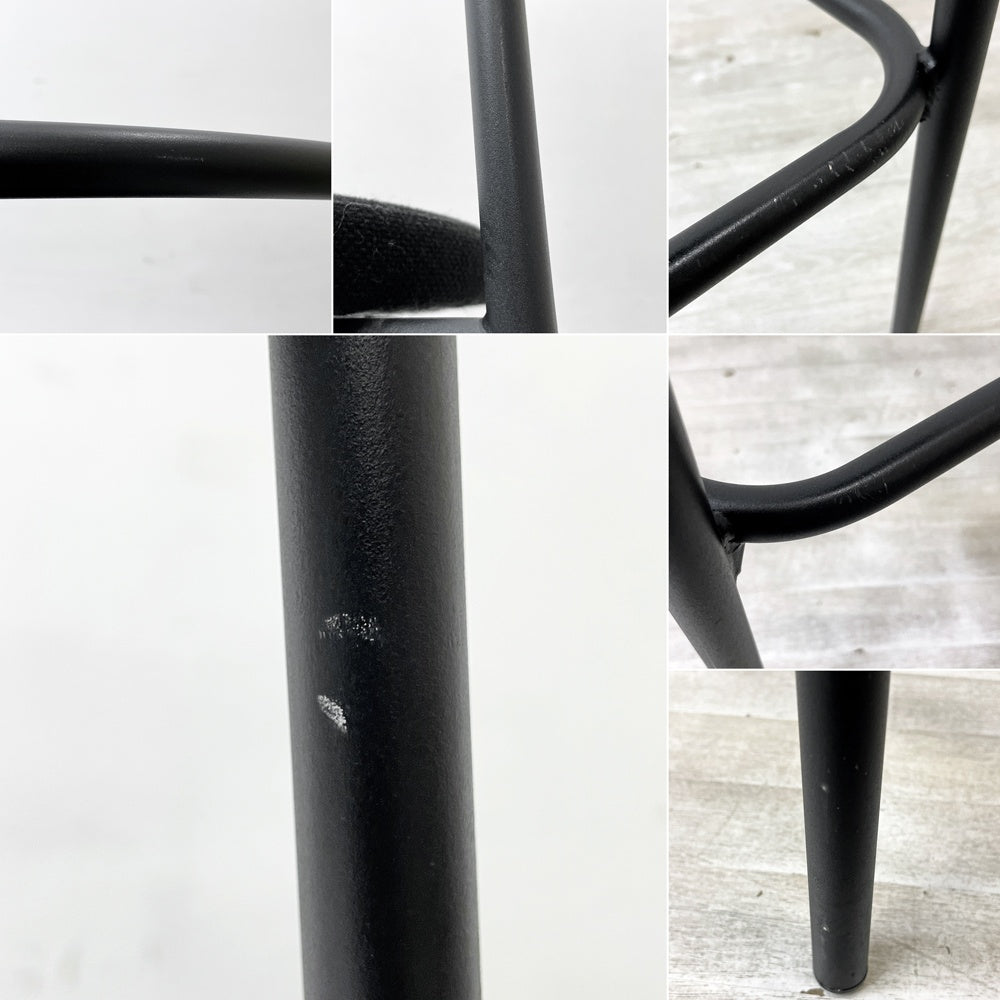 コクヨ KOKUYO デイズオフィス DAYS OFFICE ハングライク hang like ハイスツール カウンターチェア 背無し H68cm ブラックフレーム ファブリック チャコール 定価50,700円 ●