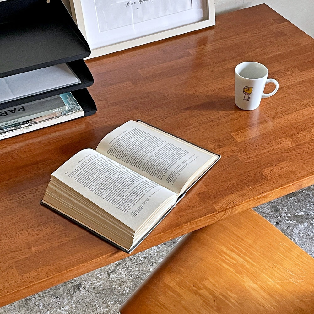 かなでもの KANADEMONO ザ・テーブル THE TABLE ダイニングテーブル ラバーウッド天板 W120cm スクエアバー脚 ブラック グライズ欠品 定価￥49,900- ■