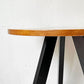 かなでもの KANADEMONO ザ・カフェテーブル THE CAFE TABLE Black Steel 3pin ラウンド ラバーウッド天板 スチール Φ60cm ★