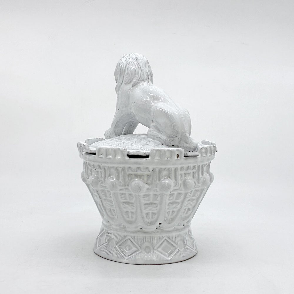 アスティエ・ド・ヴィラット Astier de Villatte リオン Lion シュガーボウル ライオン 小物入れ H19cm フランス 美品 ●