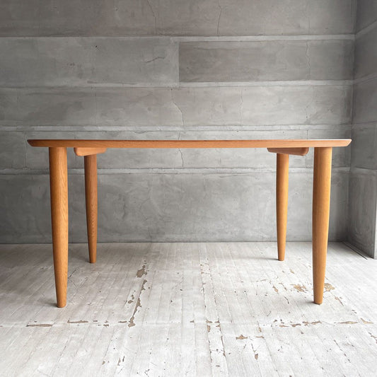 日進木工 Nissin ホワイトウッド WHITE WOOD ダイニングテーブル オーバル型 オーク無垢材 ウレタン塗装 廃番 ♪