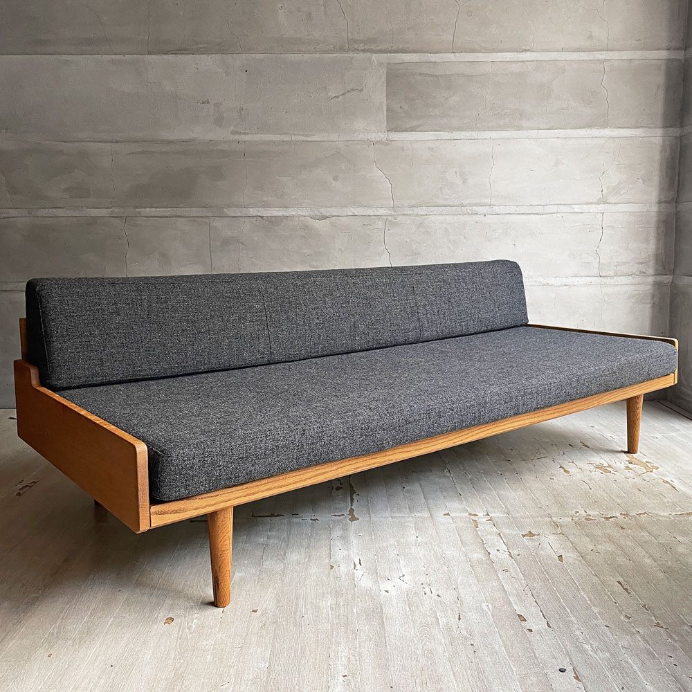 モモナチュラル Momo natural デイソファ DAY SOFA 3Pソファ 3人掛け オーク無垢材フレーム グレー系 カバーリング 北欧スタイル 参考定価154,000円～ ♪