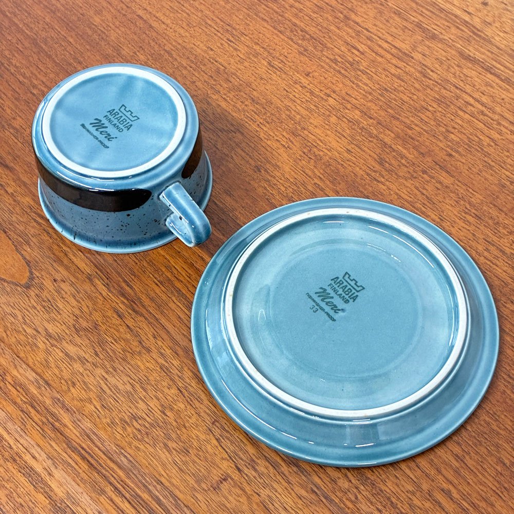 アラビア ARABIA メリ Meri ティーカップ＆ソーサー ウラ・プロコッペ Ulla Procope ビンテージ フィンランド 北欧食器 ◎