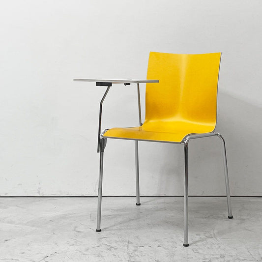 エンゲルブレヒト Engelbrechts チャリック CHAIRIK 101 スタッキングチェア 174 専用テーブル付き イエロー×ホワイト バーチ材 エリック・マグヌッセン 北欧家具 ●