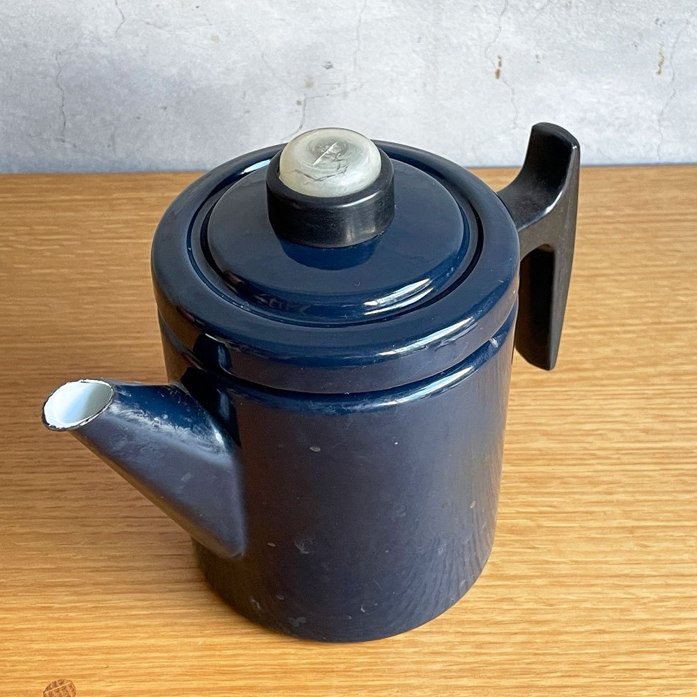 フィネル FINEL ペフトーリ Pehtoori エナメルコーヒーポット ケトル ホーロー コバルトブルー アンティ・ヌルメスニエミ 60s ビンテージ 北欧 希少 ♪