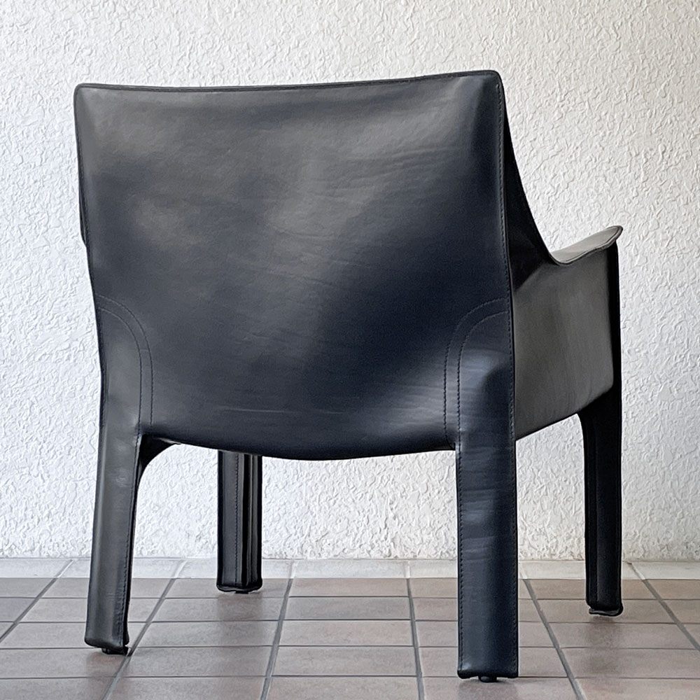 カッシーナ Cassina 414 CAB ラウンジチェア アームチェア 1シーター キャブチェア 本革 マリオ・ベリーニ 参考価格約65万 ◇