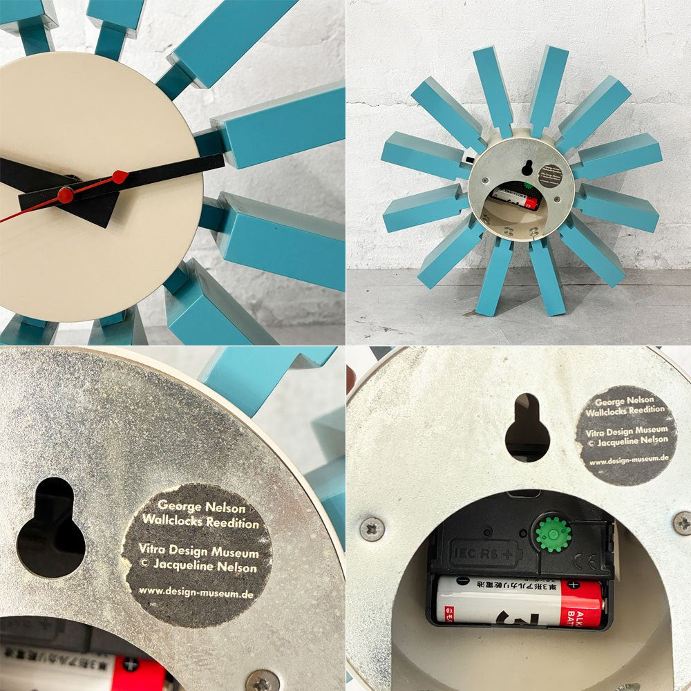 ヴィトラ vitra ブロッククロック Block Clock 壁掛け時計 ウォールクロック ジョージ・ネルソン ミッドセンチュリー 希少 廃盤 ★