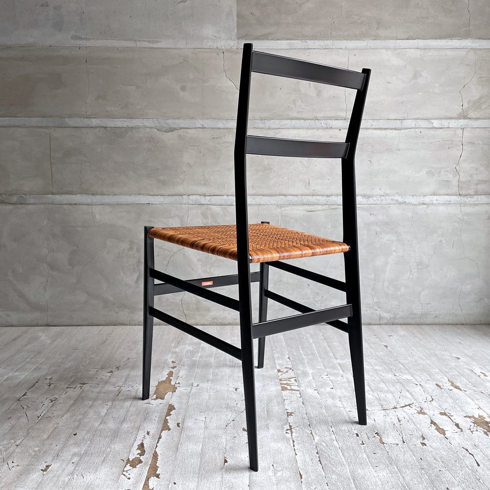 カッシーナ Cassina 699 スーパーレジェーラ SUPERLEGGERA チェア アッシュ材 ブラック 籐張り ジオ・ポンティ ♪
