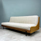 ジャーナルスタンダード j.s.F ハビタ HABITAT SOFA BED ソファベッド デイベッド 3人掛けソファ W200cm オーク材 ファブリック ベージュ 定価￥231,000- ◎