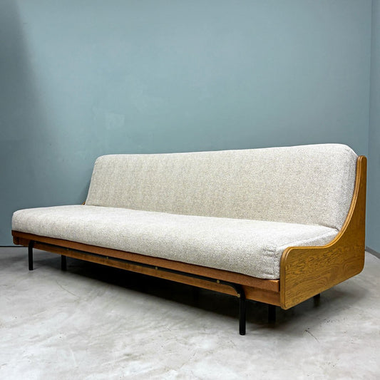ジャーナルスタンダード j.s.F ハビタ HABITAT SOFA BED ソファベッド デイベッド 3人掛けソファ W200cm オーク材 ファブリック ベージュ 定価￥231,000- ◎