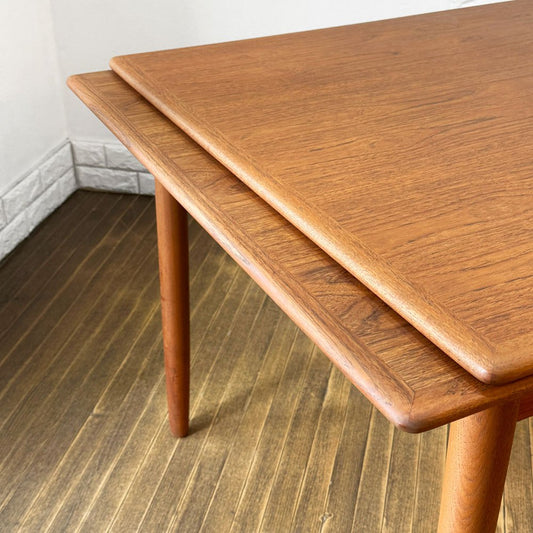 デンマークビンテージ Danish Vintage エクステンション EX ダイニングテーブル デ W139-192.5-246cm チーク材 伸長式 北欧家具 ◎