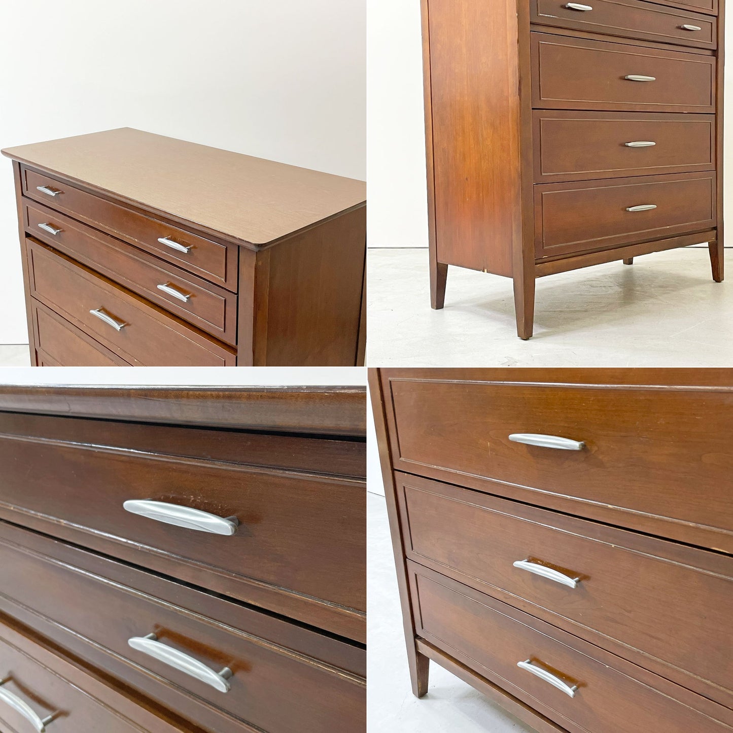 B.P.John Furniture トールチェスト デコラトップ 米軍家具 USビンテージ ミッドセンチュリー ●