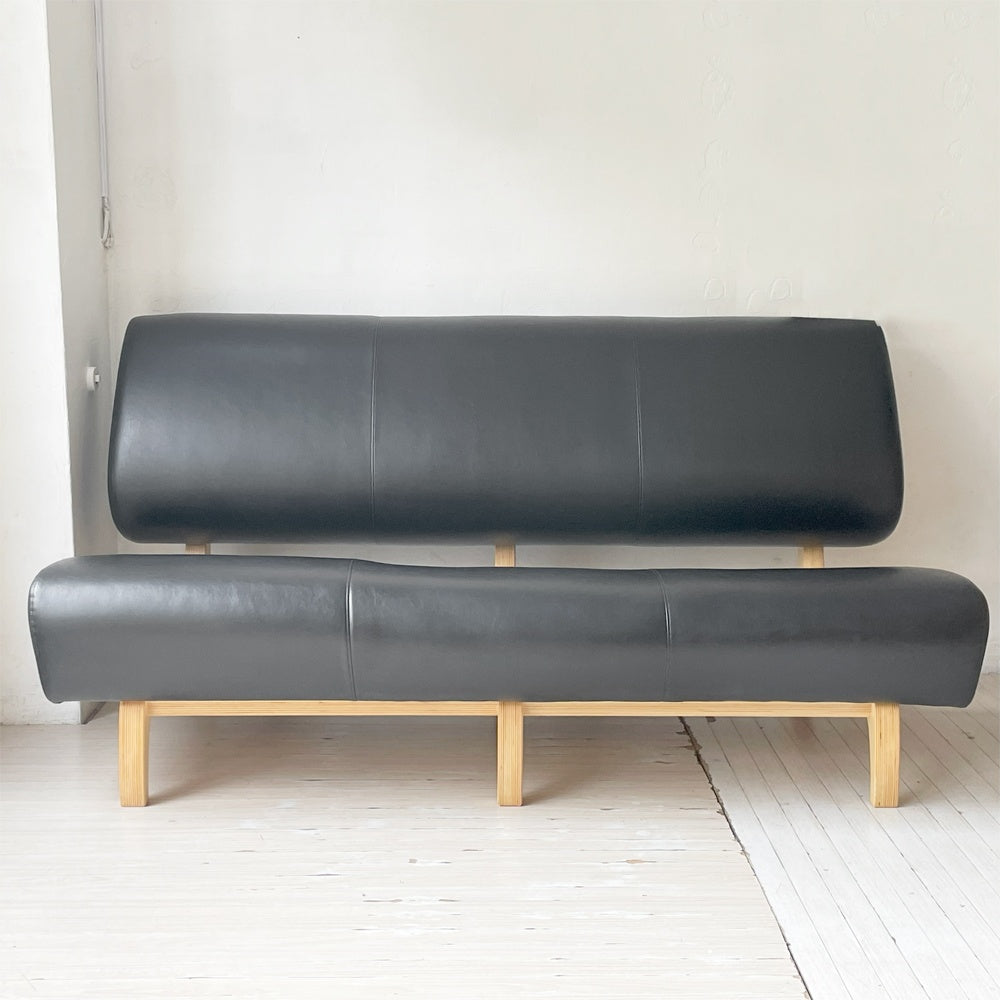 イデー IDEE カゴル ベンチソファ CAGOLE BENCH SOFA 3シーター ソファ ブラック×シナ材共芯合板 篠本拓宏 廃盤 ★