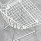 ノル Knoll 420 サイドチェア ワイヤーチェア ダイニングチェア ホワイト × レッド ファブリック フルカバー仕様 ビンテージ B ●
