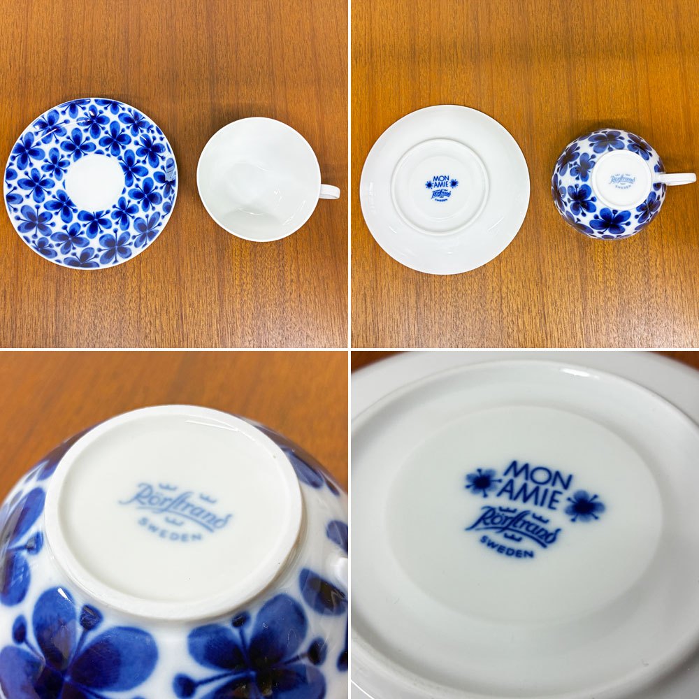 ロールストランド Rorstrand モナミ Mon Amie ティーカップ＆ソーサー マリアンヌ・ウエストマン スウェーデン 北欧食器 ビンテージ ◎
