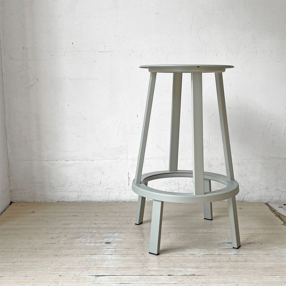 ヘイ HAY リボルバー バースツール ロー REVOLVER BAR STOOL LOW H65cm スカイグレー 回転式座面 レオン・ランズメイヤー デンマーク 定価￥49,500- ★