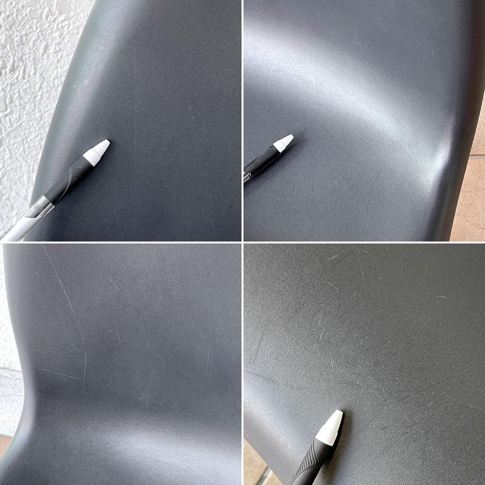 ヴィトラ vitra パントンチェア ダイニングチェア ブラック ヴェルナー・パントン Panton ミッドセンチュリー スペースエイジ ◇