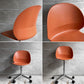 フリッツハンセン Fritz Hansen エヌゼロツー N02 リサイクルチェア キャスターチェア デスクチェア 佐藤オオキ nendo ダークオレンジ 参考定価￥91,080- ♪