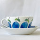 グスタフスベリ GUSTVSBERG プルーヌス Prunus ティーカップ＆ソーサー ビンテージ 北欧食器 スティグ・リンドベリ Stig Lindberg ◇
