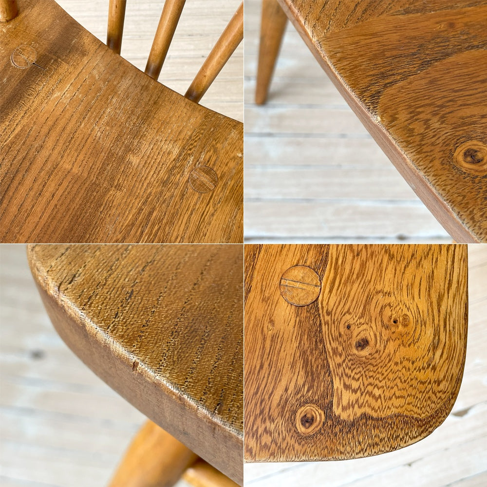 アーコール Ercol スティックバックチェア スピンドルチェア エルム材 60's UKビンテージ Vintage 英国家具 ブルーラベル ★