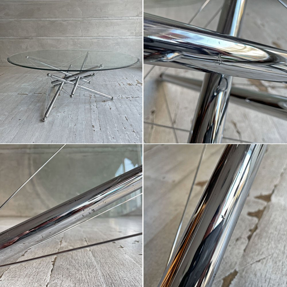 カッシーナイクスシー Cassina ixc. 713 ローテーブル ガラス天板 Φ100cm テオドール・ワッデル Theodore Waddell 参考定価￥460,000- 廃番 ♪