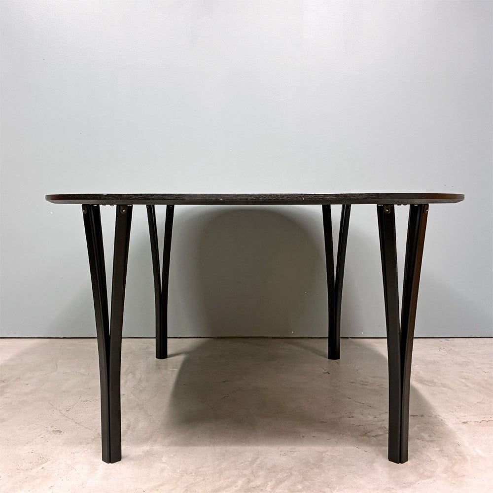 フリッツハンセン Fritz Hansen スーパー楕円 Bテーブル ダイニングテーブル B613 ウッドレッグ ブラック W180cm ピート・ヘイン アルネ・ヤコブセン 希少 ◎