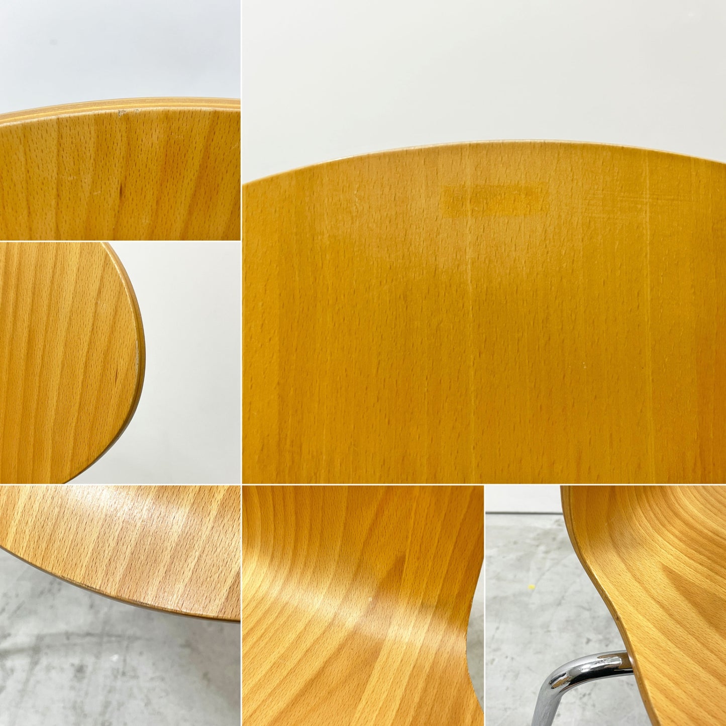 フリッツハンセン Fritz Hansen アントチェア 4本脚 ナチュラルビーチ ラッカー アルネ・ヤコブセン 北欧家具 J ●