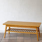パシフィックファニチャーサービス P.F.S. ローテーブル DH TEA TABLE WITH SHELF Sサイズ W102cm ナラ材 ライトブラウン マガジンラック付 ◇