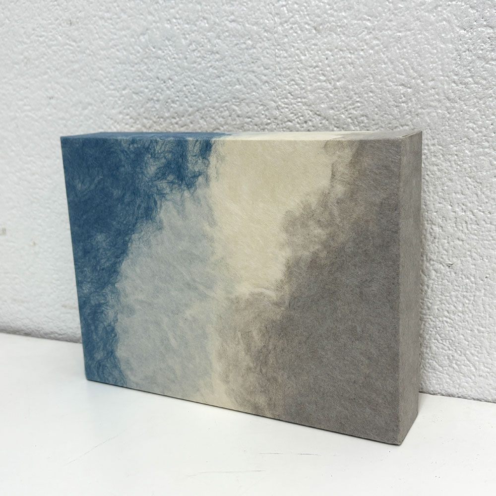 紙漉思考室 手漉き和紙パネル作品 キリトリ 15×20cm 縦横展示可 ●