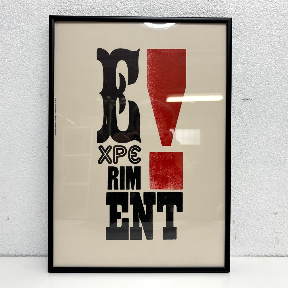ア・トゥー・パイプ・プロブレム A TWO PIPE PROBLEM EXPERIMENT アートポスター ステファン・ケニー Stephen Kenny 活版印刷 アルファベット W32.5cm 額装品 ●