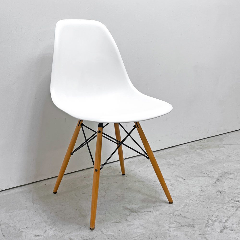 ヴィトラ vitra サイドシェルチェア ポリプロピレン製 ホワイト ドゥエルレッグ DSW C&R イームズ ミッドセンチュリー B ●