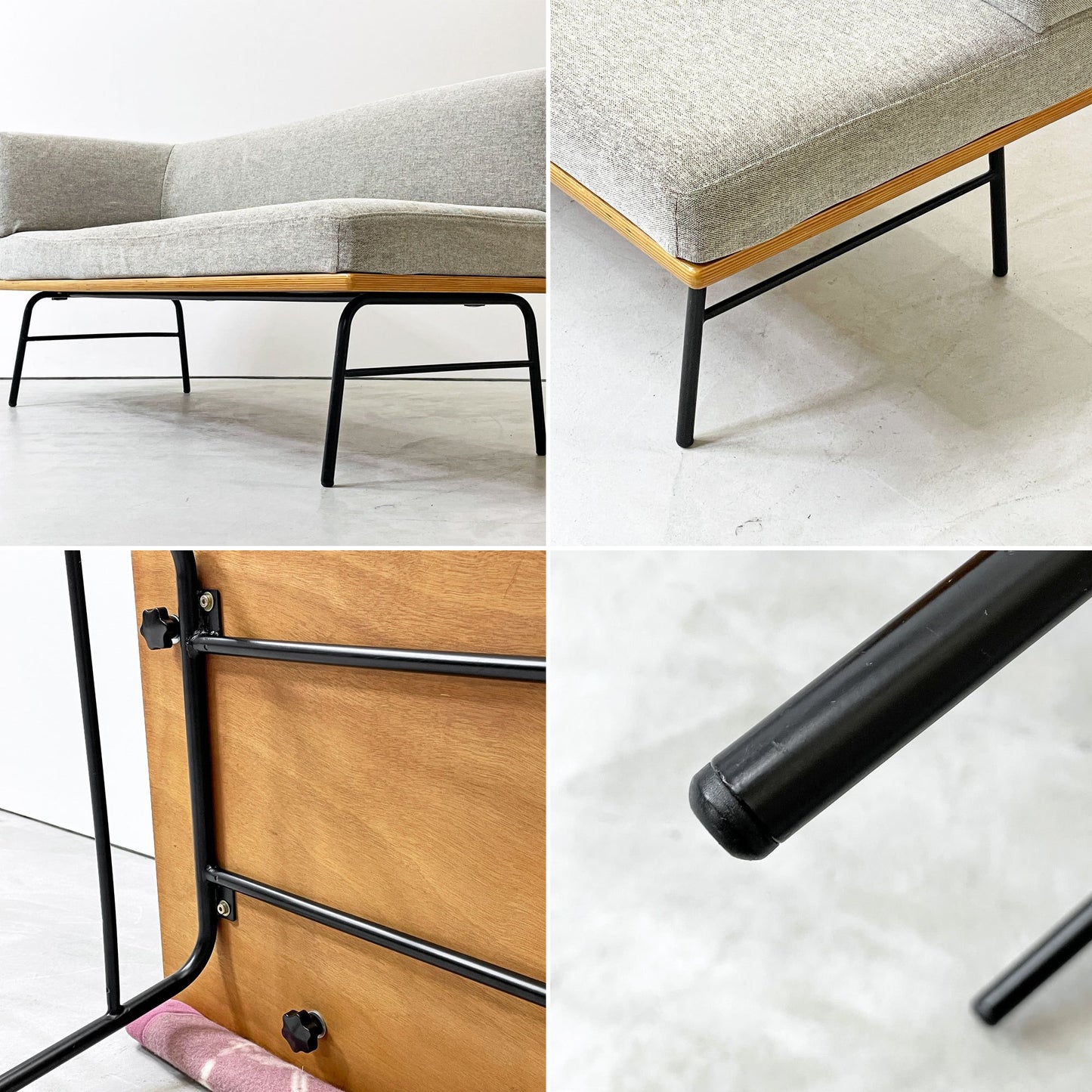ウニコ unico ファニート ベンチ 片アームL FUNEAT bench arm-L 鉄脚 オーク材×スチールレッグ カバーリング W138cm カフェスタイル ●