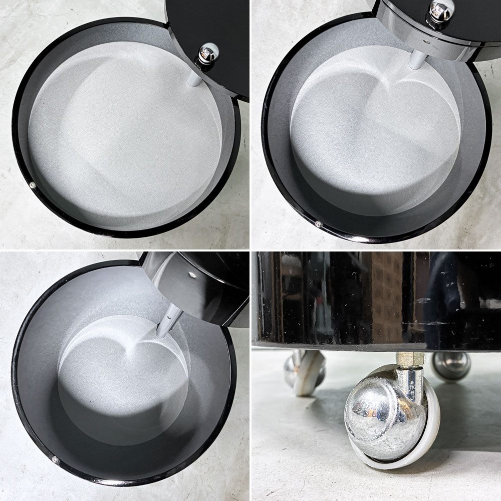 ヴィトラ vitra バーボーイ BAR BOY ロールコンテナ ブラック サービングカート ヴェルナー・パントン Verner Panton ミッドセンチュリーモダン ◎
