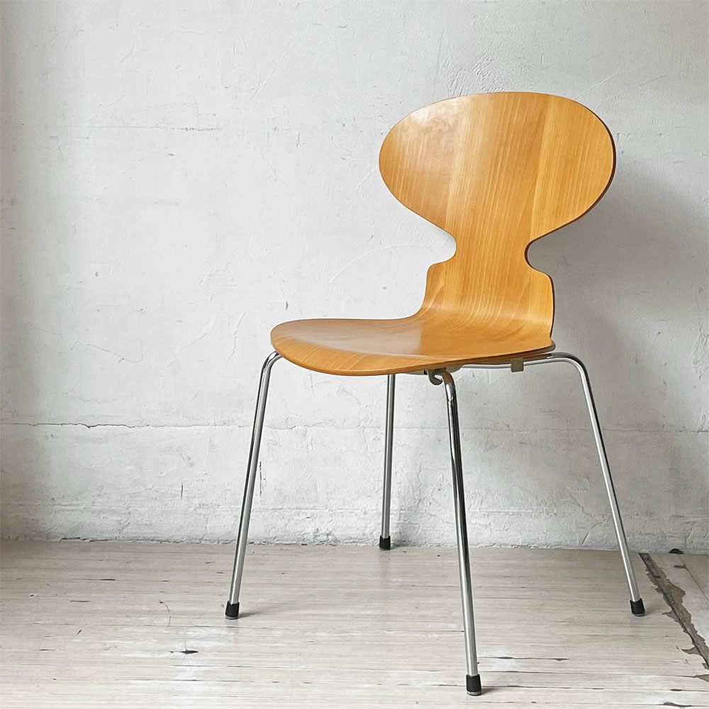 フリッツハンセン Fritz Hansen 3101 アリンコチェア アントチェア 4本脚 ナチュラルビーチ ラッカー仕上げ フェルトグライズ アルネ・ヤコブセン ★